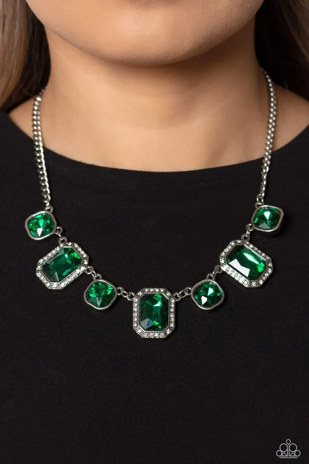 Paparazzi Necklace Royal Rumble Green Paparazzi Jewelry Necklaces
