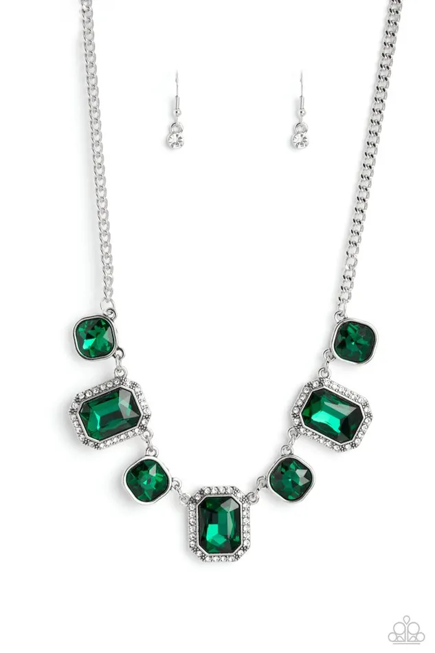 Paparazzi Necklace Royal Rumble Green Paparazzi Jewelry Necklaces
