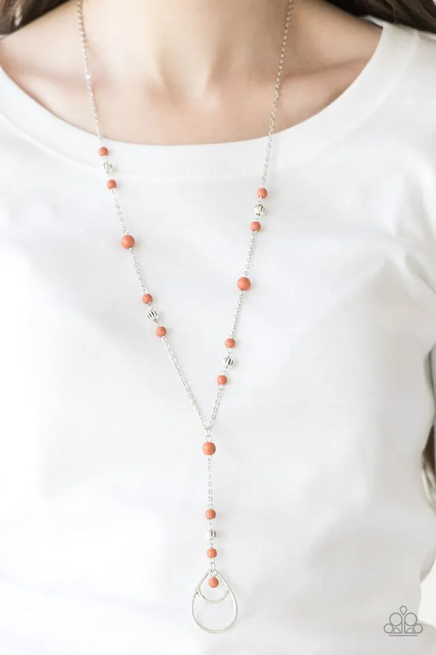 Paparazzi Necklace Sandstone Savannahs Orange Paparazzi Jewelry Necklaces