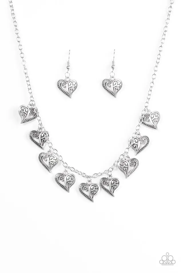 Paparazzi Necklace Speaking From The Heart Silver Paparazzi Jewelry Necklaces