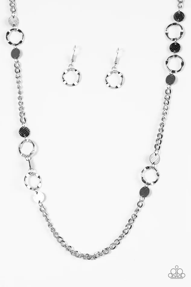Paparazzi Necklace Stylishly Steampunk Silver Paparazzi Jewelry Necklaces