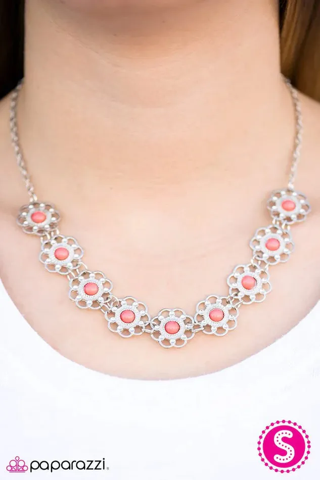 Paparazzi Necklace The Garden Life Orange Paparazzi Jewelry Necklaces