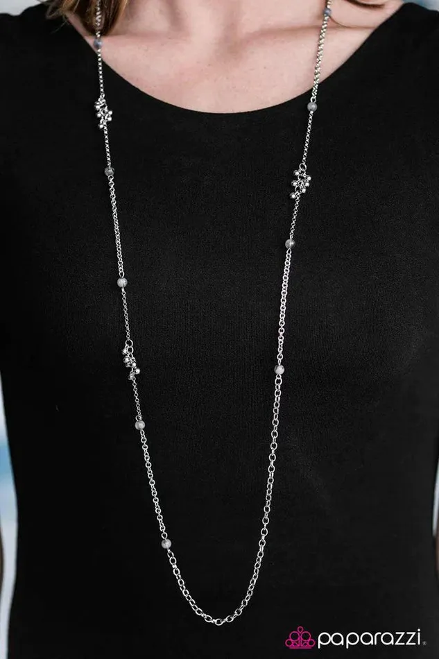 Paparazzi Necklace Twinkling Twilight Silver Paparazzi Jewelry Necklaces