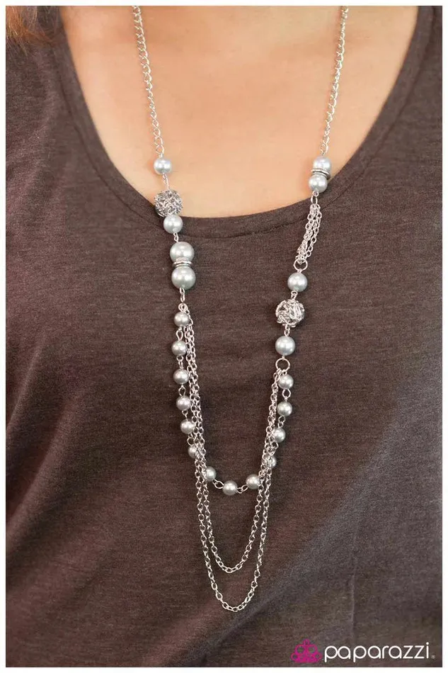 Paparazzi Necklace Well Spent Silver Paparazzi Jewelry Necklaces