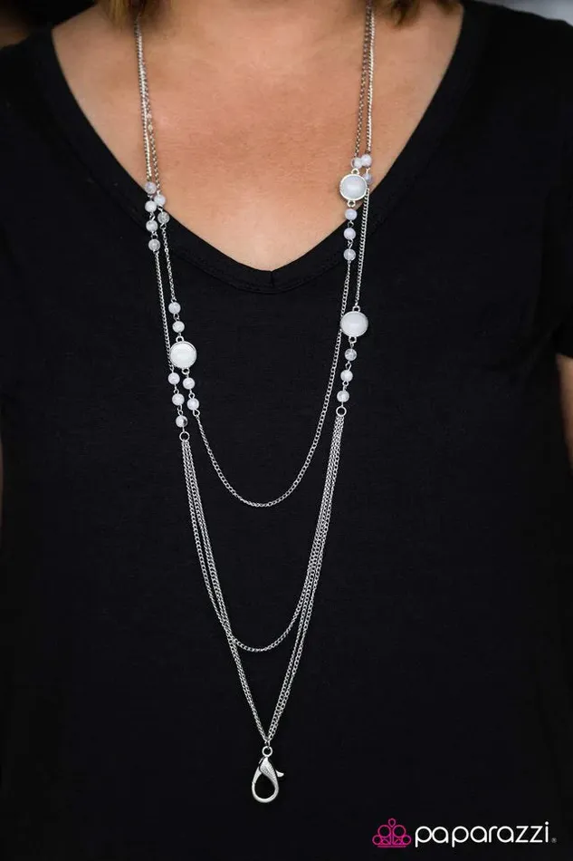 Paparazzi Necklace Work With Me White Paparazzi Jewelry Necklaces