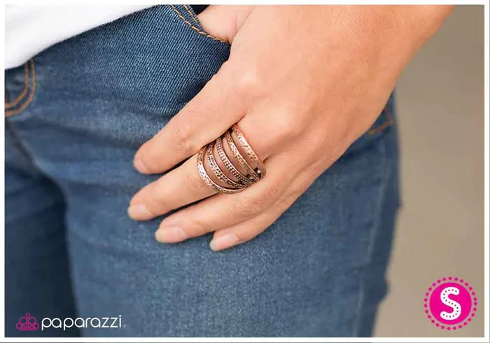 Paparazzi Ring Banded Together Copper Paparazzi Jewelry Rings