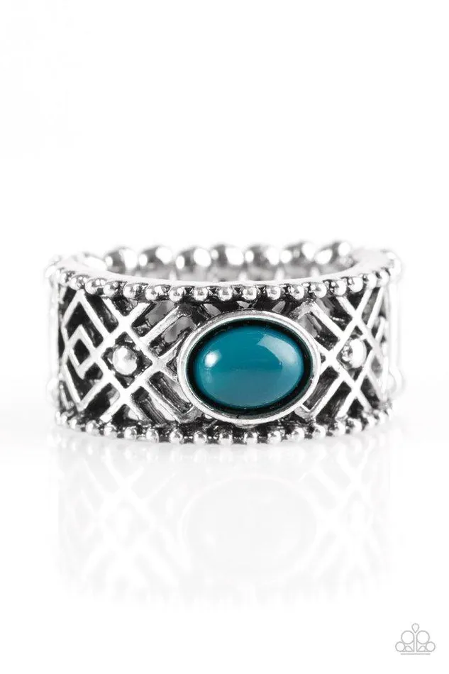Paparazzi Ring Cave Babe Blue Paparazzi Jewelry Rings