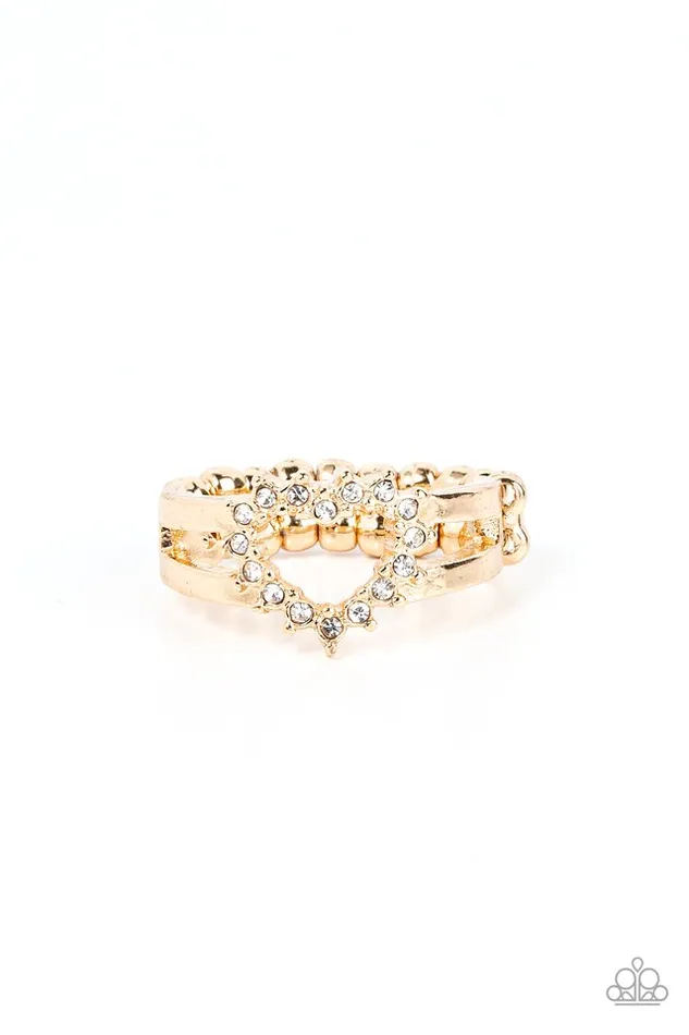 Paparazzi Ring First Kisses Gold Paparazzi Jewelry Rings Paparazzi Ring First Kisses Gold Paparazzi Jewelry Rings
