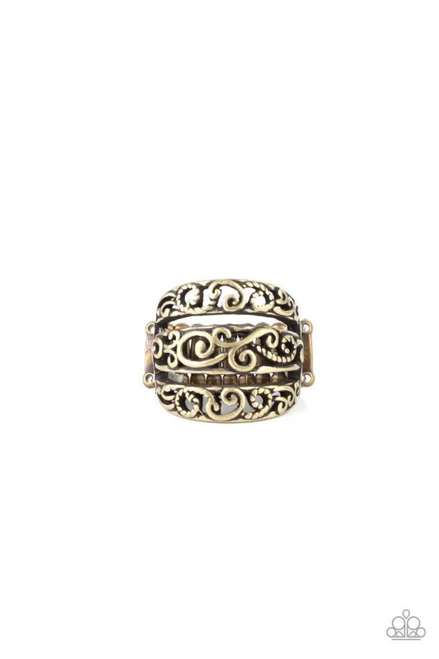 Paparazzi Ring FRILLED To Be Here Brass Paparazzi Jewelry Rings Paparazzi Ring FRILLED To Be Here Brass Paparazzi Jewelry Rings