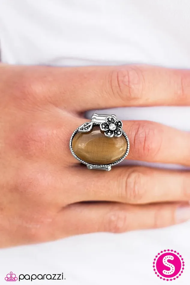 Paparazzi Ring Moonlit Meadows Brown Paparazzi Jewelry Rings