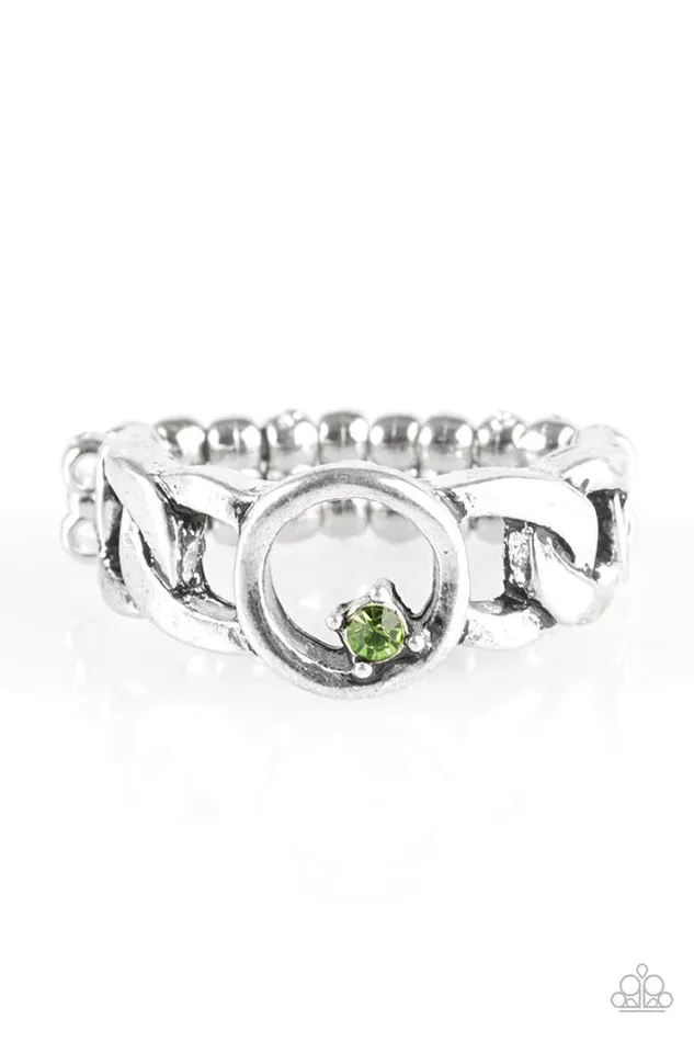 Paparazzi Ring Rogue Sparkle Green Paparazzi Jewelry Rings