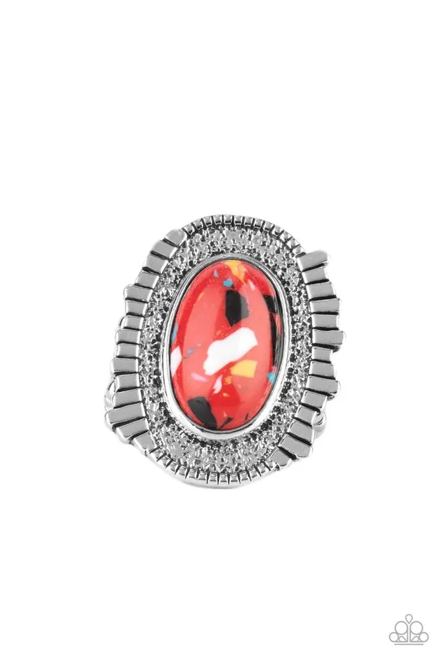 Paparazzi Ring Terrazzo Trendsetter Red Paparazzi Jewelry Rings Paparazzi Ring Terrazzo Trendsetter Red Paparazzi Jewelry Rings