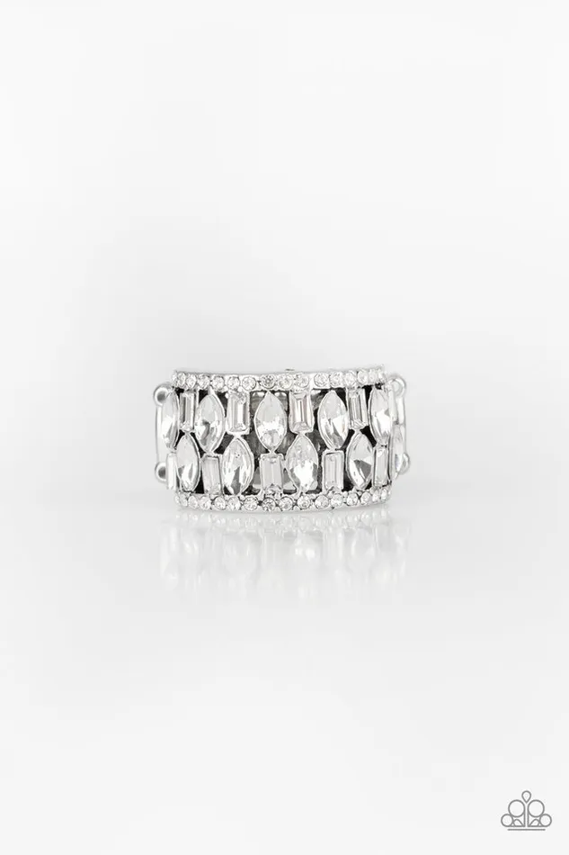 Paparazzi Ring Treasure Trove Tribute White Paparazzi Jewelry Rings Paparazzi Ring Treasure Trove Tribute White Paparazzi Jewelry Rings
