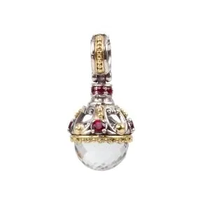 PreStyled Sets Konstantino Konstantino Pythia Silver and 18K Gold Crystal and Corundum Pendant PreStyled Sets Konstantino Konstantino Pythia Silver and 18K Gold Crystal and Corundum Pendant
