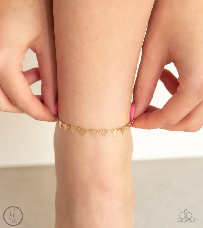 PreStyled Sets Paparazzi Jewelry Paparazzi Anklet Sand Shark Gold