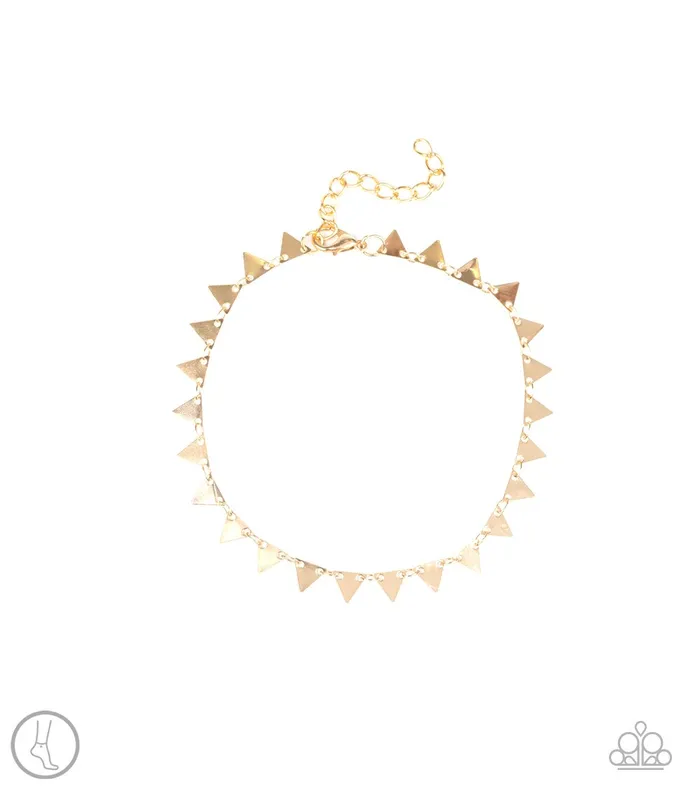 PreStyled Sets Paparazzi Jewelry Paparazzi Anklet Sand Shark Gold