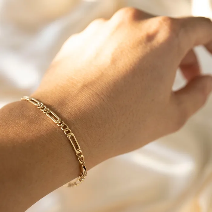 RG Bracelets Gold Filled Figaro Bracelet