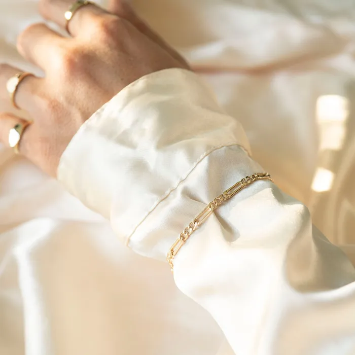 RG Bracelets Gold Filled Figaro Bracelet