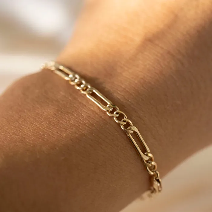 RG Bracelets Gold Filled Figaro Bracelet