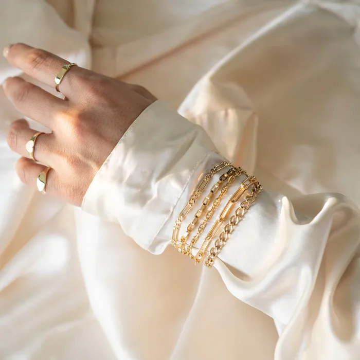 RG Bracelets Gold Filled Figaro Bracelet