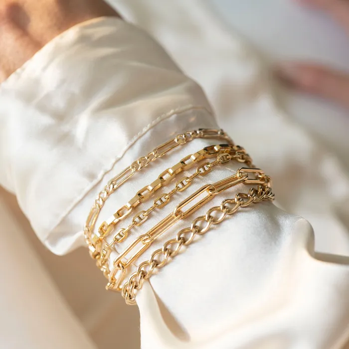 RG Bracelets Gold Filled Figaro Bracelet