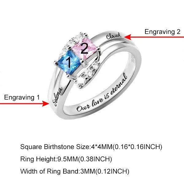 Rings Belbren Mothers Ring with 19 Birthstones Personalized Nana Rings Couple Rings Promise Rings Family Name Ring gift for Grandma