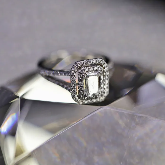 Rings Charming 18k White Gold wedding ring with 175ct of Total Diamond Weight Diamond Source NYC