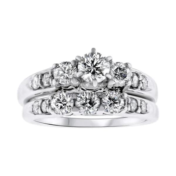 Rings Diamond Source NYC Diamond Engagement Wedding Ring Set Set in 14K White Gold 150ct tw Round Brilliant Natural Diamonds Rings Diamond Source NYC Diamond Engagement Wedding Ring Set Set in 14K White Gold 150ct tw Round Brilliant Natural Diamonds