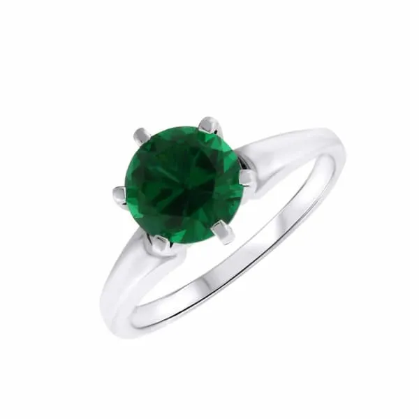 Rings Diamond Source NYC Stunning 14k white gold cocktail emerald fashion engagement ring R1000