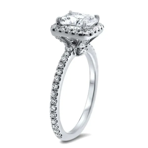 Rings GIA Certified Halo Engagement Ring Set in 18K Yellow Gold 236ct tw Cushion Cut Round Brilliant Natural Diamonds Diamond Source NYC