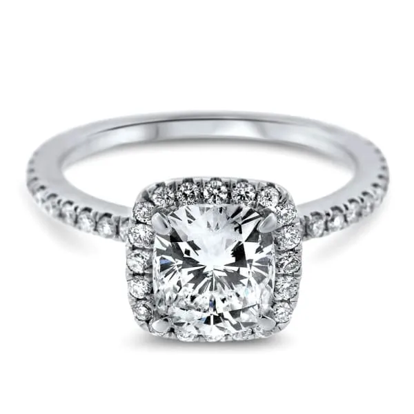 Rings GIA Certified Halo Engagement Ring Set in 18K Yellow Gold 236ct tw Cushion Cut Round Brilliant Natural Diamonds Diamond Source NYC