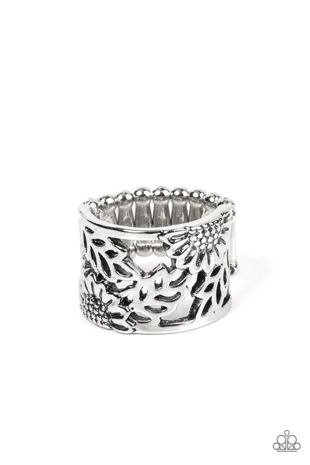 Rings Paparazzi Jewelry Paparazzi Ring Farmhouse Foliage Silver