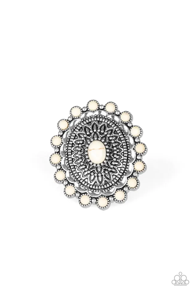 Rings Paparazzi Jewelry Paparazzi Ring Mesa Mandala White