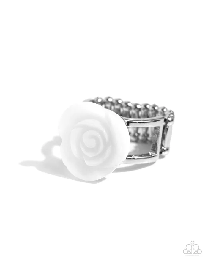 Rings Paparazzi Jewelry Paparazzi Ring TopSHELL Shine White Rings Paparazzi Jewelry Paparazzi Ring TopSHELL Shine White