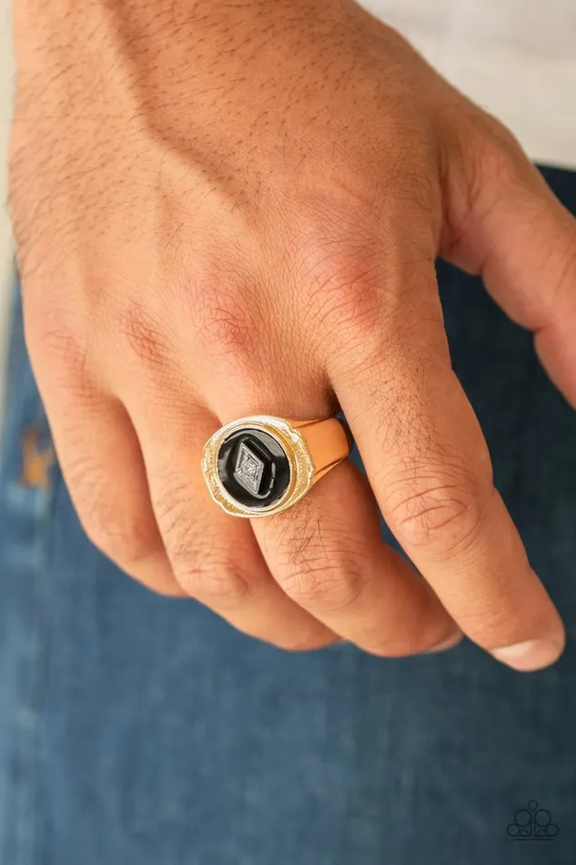 Rings Paparazzi Ring Alumni Gold Paparazzi Jewelry