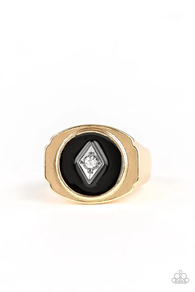 Rings Paparazzi Ring Alumni Gold Paparazzi Jewelry