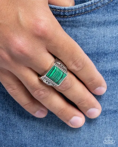 Rings Paparazzi Ring FreeSpirited Finesse Green Paparazzi Jewelry