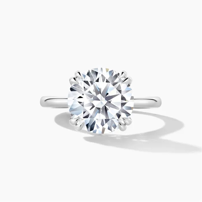 Rings Platinum Solitaire Ring Round Cut Center Engagement Collections