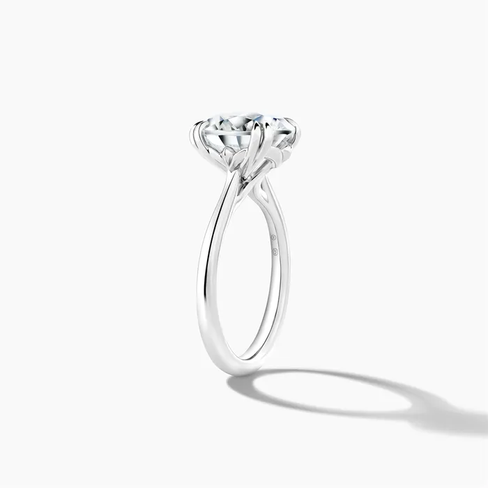 Rings Platinum Solitaire Ring Round Cut Center Engagement Collections