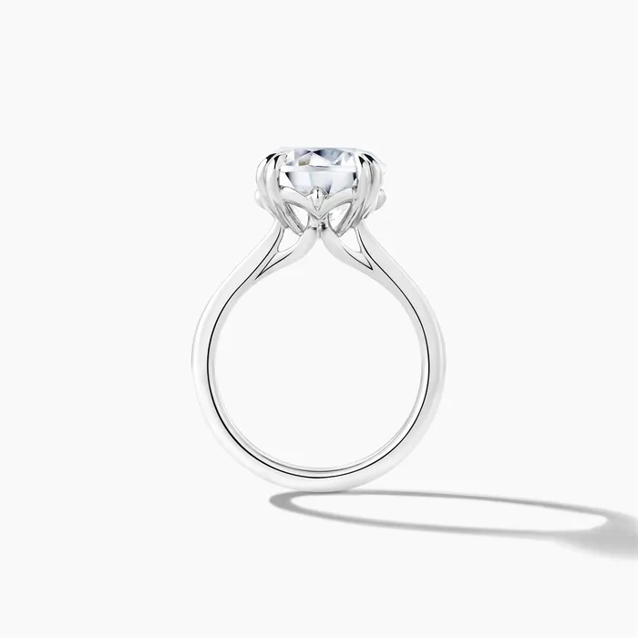 Rings Platinum Solitaire Ring Round Cut Center Engagement Collections
