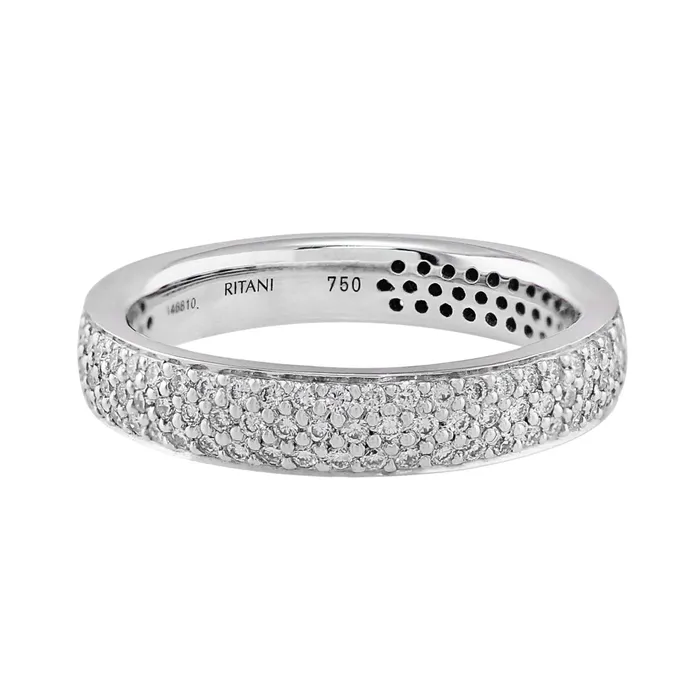 Rings Ritani 18k White Gold Triple Row Diamond Eternity Band Rings Ritani 18k White Gold Triple Row Diamond Eternity Band