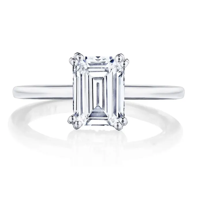 Rings Tacori Tacori 18K White Gold Dantela with Hidden Bloom Semi Mount Diamond Ring Rings Tacori Tacori 18K White Gold Dantela with Hidden Bloom Semi Mount Diamond Ring
