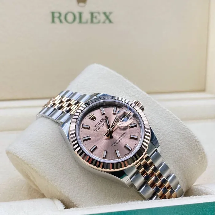 Rolex Bracelets Rolex Datejust 31mm Ref 2782710010 Rose Dial Two Tone Stainless Steel 18K Rose Gold Jubilee Bracelet Womens Watch
