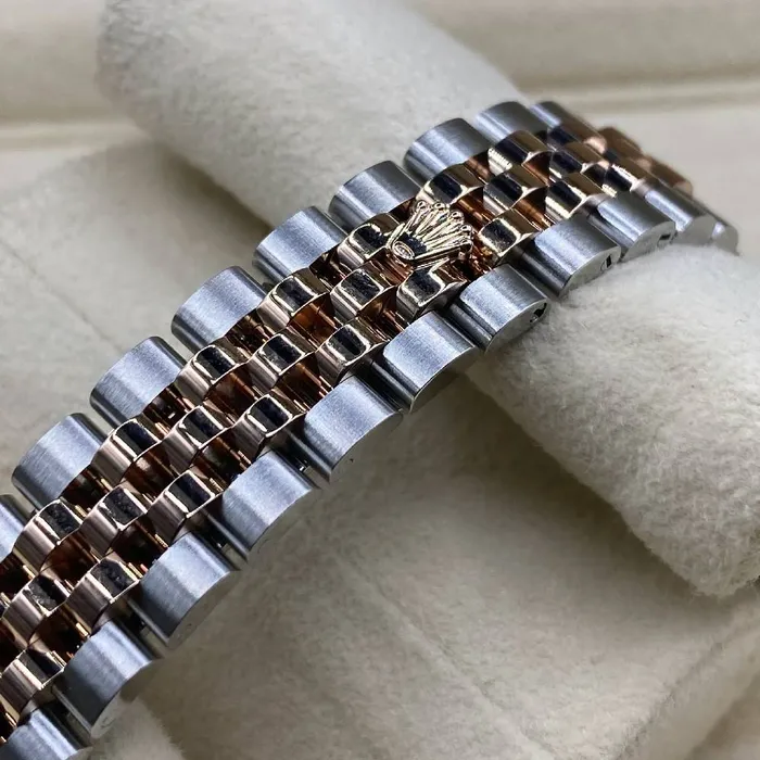 Rolex Bracelets Rolex Datejust 31mm Ref 2782710010 Rose Dial Two Tone Stainless Steel 18K Rose Gold Jubilee Bracelet Womens Watch
