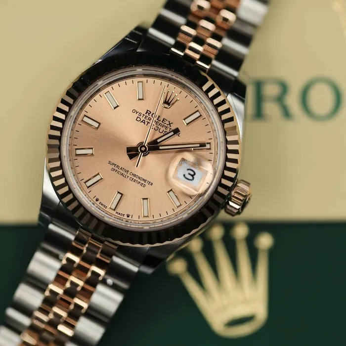 Rolex Bracelets Rolex Datejust 31mm Ref 2782710010 Rose Dial Two Tone Stainless Steel 18K Rose Gold Jubilee Bracelet Womens Watch
