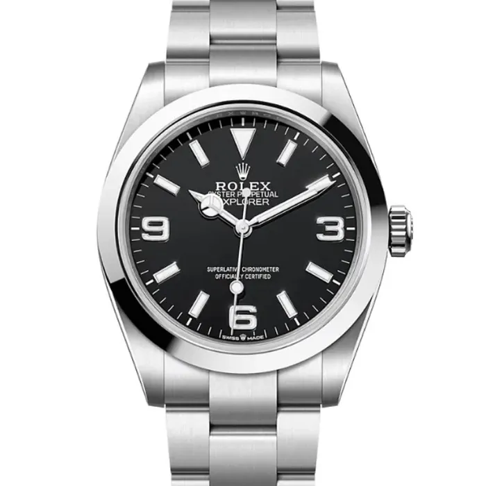 Rolex Bracelets Rolex Explorer 40mm Ref 224270 Black Index Arabic Numerals Dial Stainless Steel Oyster Bracelet Watch