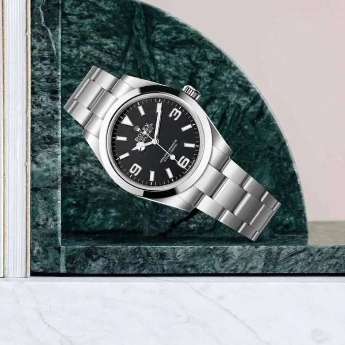 Rolex Bracelets Rolex Explorer 40mm Ref 224270 Black Index Arabic Numerals Dial Stainless Steel Oyster Bracelet Watch