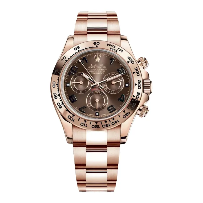 Rolex Cosmograph Daytona 40mm Ref 116505 choc Chocolate Arabic Numerals Dial 18K Rose Gold Oyster Bracelet Mens Watch Rolex Bracelets Rolex Cosmograph Daytona 40mm Ref 116505 choc Chocolate Arabic Numerals Dial 18K Rose Gold Oyster Bracelet Mens Watch Rolex Bracelets