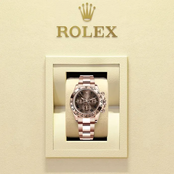 Rolex Cosmograph Daytona 40mm Ref 116505 choc Chocolate Arabic Numerals Dial 18K Rose Gold Oyster Bracelet Mens Watch Rolex Bracelets