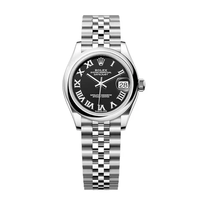 Rolex Datejust 31mm Ref 2782400002 Black Roman Dial Stainless Steel Jubilee Bracelet Womens Watch Rolex Bracelets Rolex Datejust 31mm Ref 2782400002 Black Roman Dial Stainless Steel Jubilee Bracelet Womens Watch Rolex Bracelets